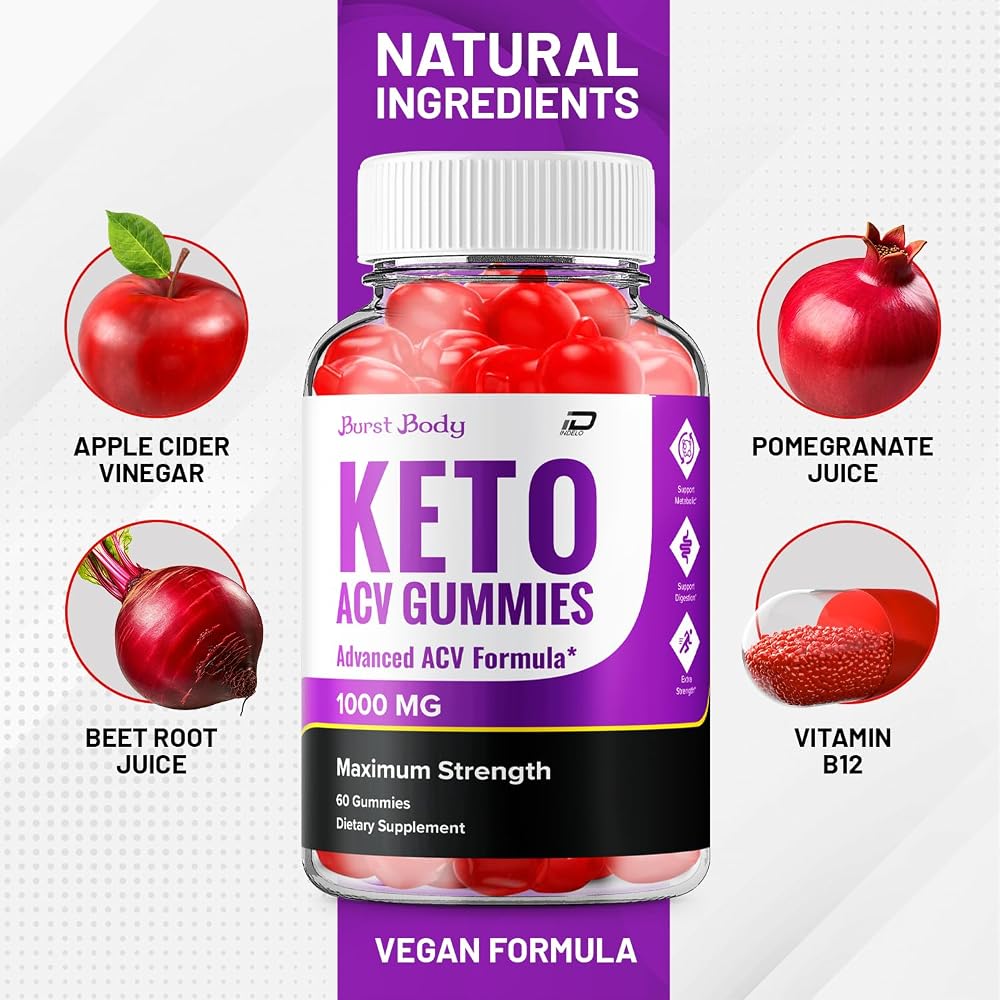 Indelo Burst Body ACV Gummies with Vitamin B12 - 60 Gummies - image 6
