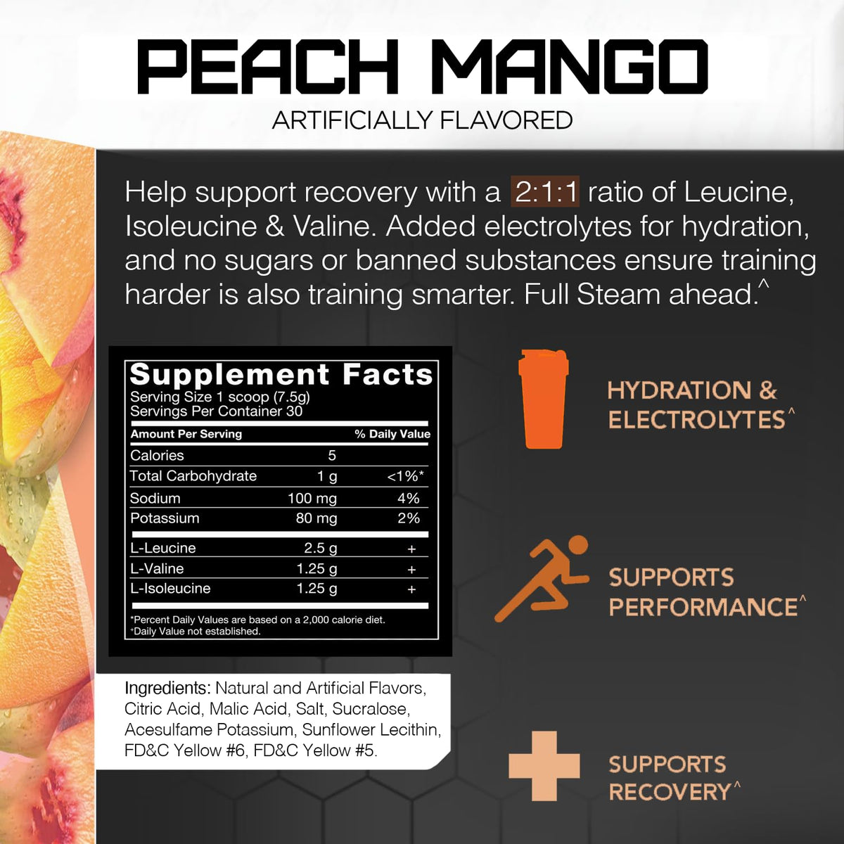 Rival Nutrition Steam BCAA Powder Recovery & Hydration - 30 Servings - image 4
