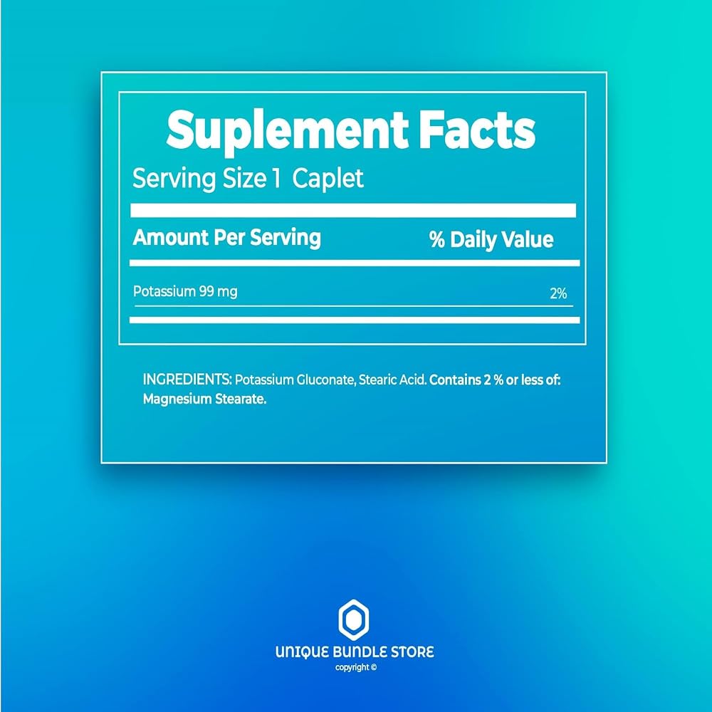 Unique Bundle Potassium Supplement 99 mg