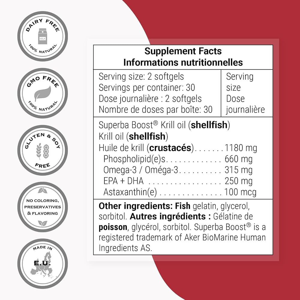 Supersmart Krill Oil Supplement 1180mg Omega-3 - 60 Softgels - image 4
