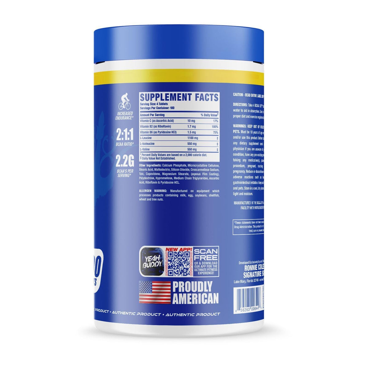 Ronnie Coleman Signature Series BCAA-XS Tablets - 400 Count - image 2
