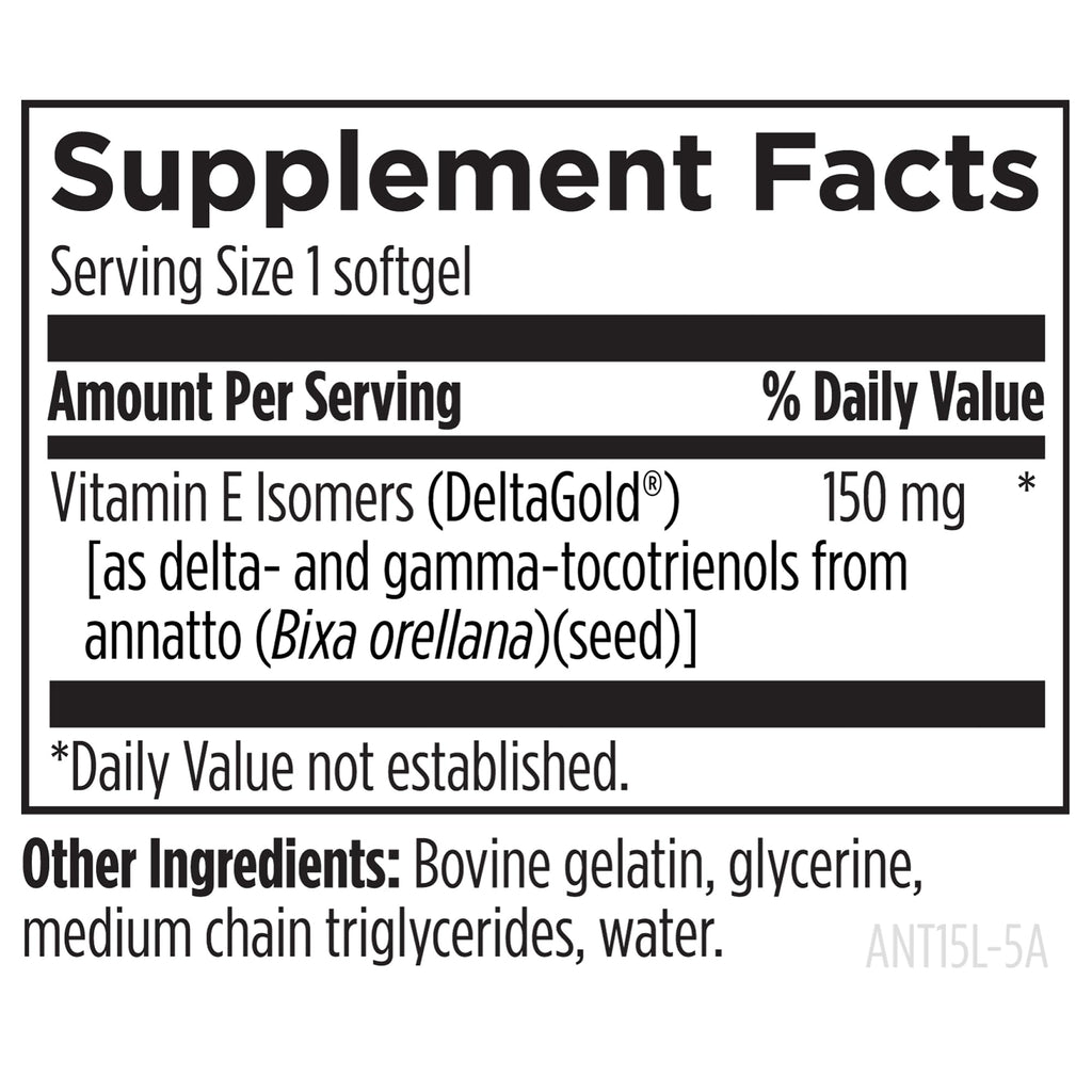 Designs for Health Annatto-E 150mg Tocotrienols Vitamin E - 60 Softgels - image 5