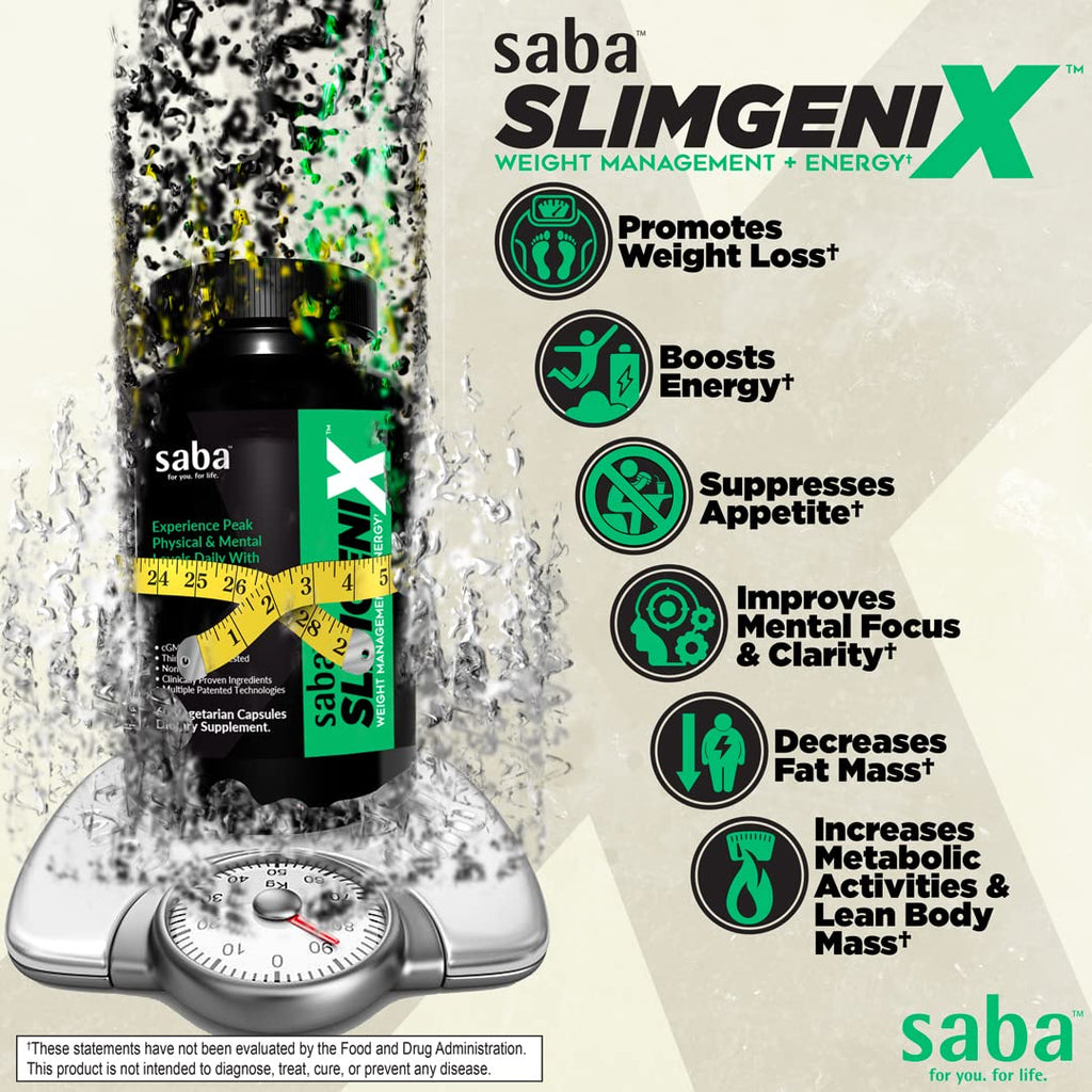 Saba SlimGenix Thermogenic Metabolism Capsules - 60 Count - image 10