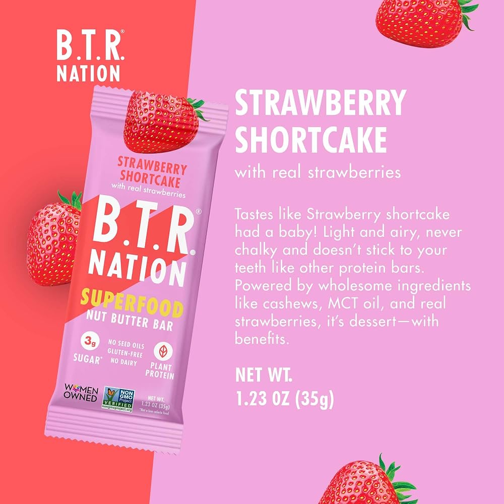 B.T.R. Vegan Keto Superfood Protein Bars