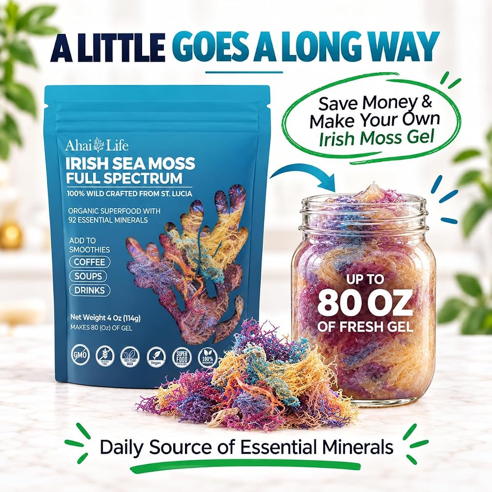 Ahai Life Full Spectrum Raw Sea Moss from St. Lucia - 4 oz - image 2