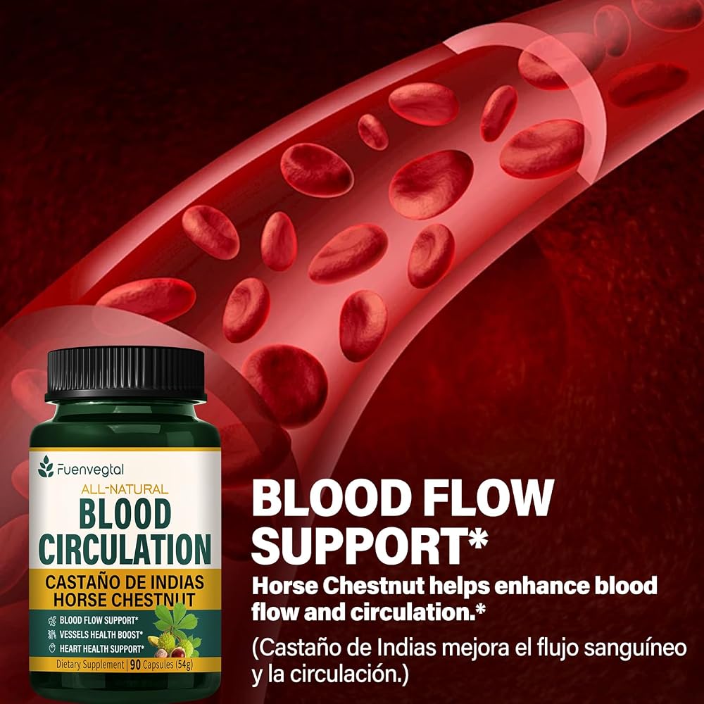 Fuenvegtal Horse Chestnut Blood Circulation Capsules - 90 Count - image 2