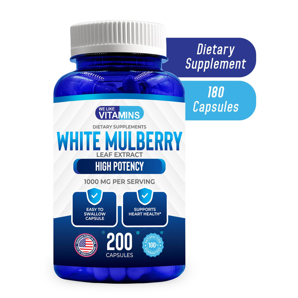 We Like Vitamins White Mulberry 1000mg - 200 Vegetarian Capsules - image 7