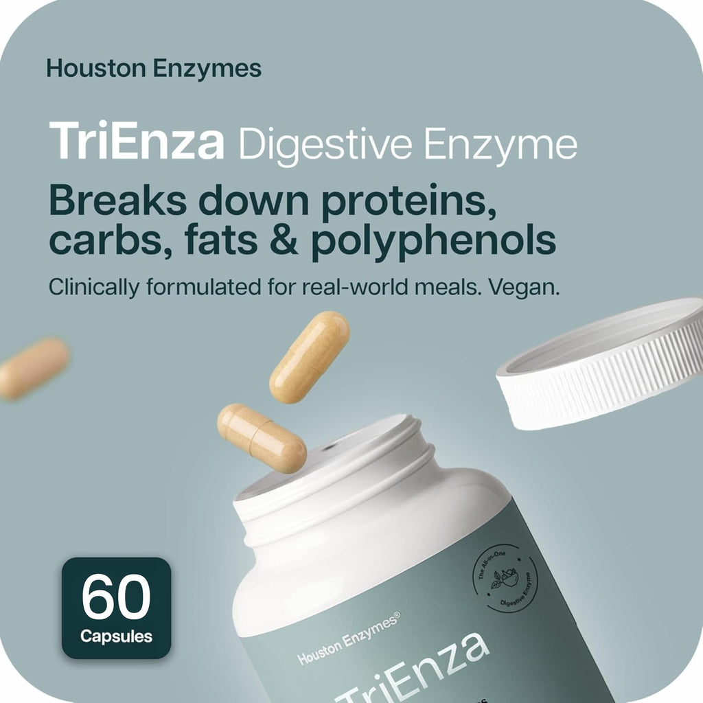 Houston Enzymes TriEnza Digestive Enzymes - 60 Capsules - image 3