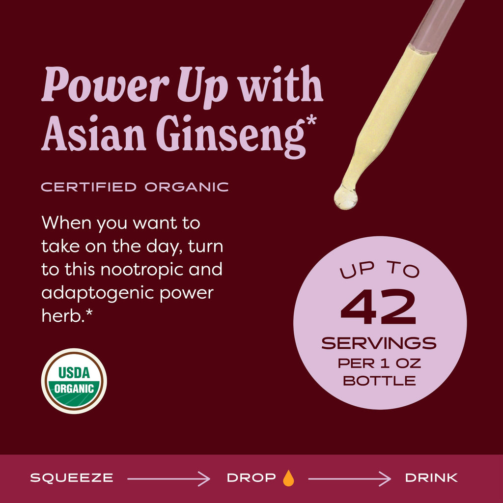 Herb Pharm Alcohol-Free Asian (Panax) Ginseng Glycerite for Energy