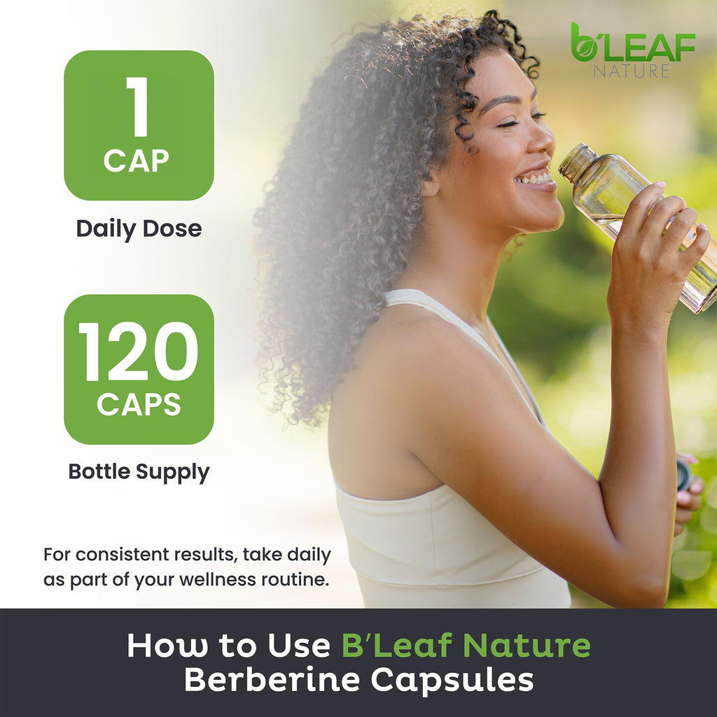 B'Leaf Nature Berberine Phytosome 1100mg - 120 Capsules - image 8