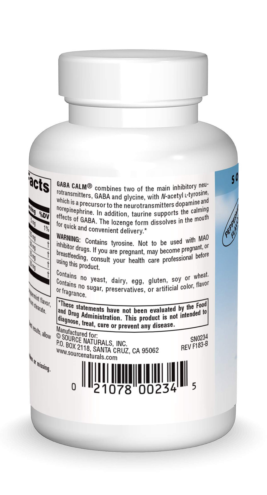 Source Naturals GABA Calm, Peppermint