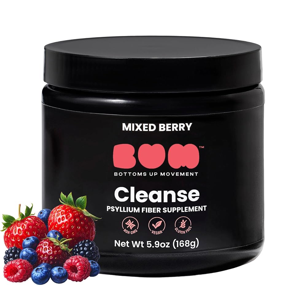 (BUM) Bottoms Up Movement Bum Psyllium Fiber Cleanse Powder for Daily