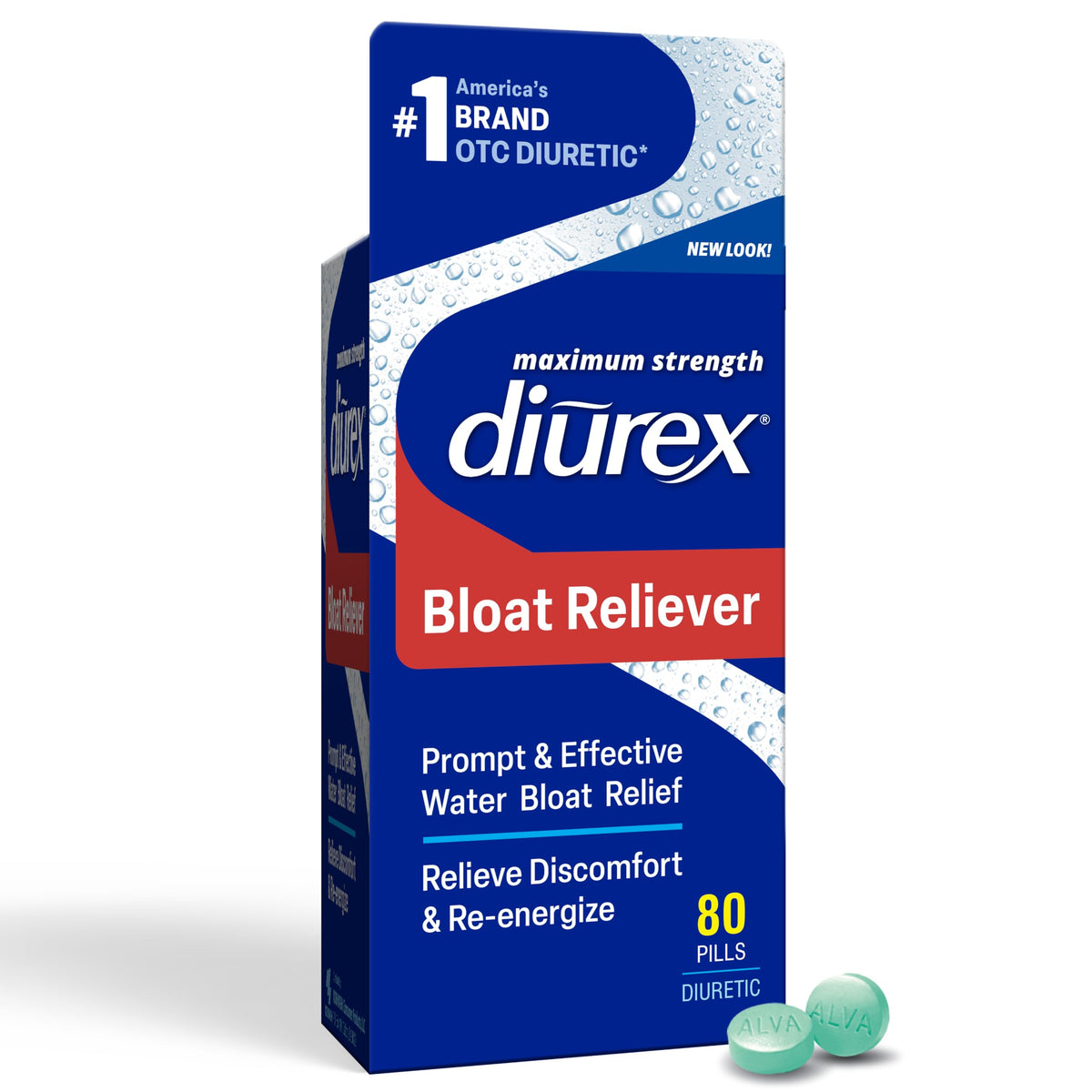 Diurex Ultra Water Pills for Water Bloat Relief - 80 Tablets
