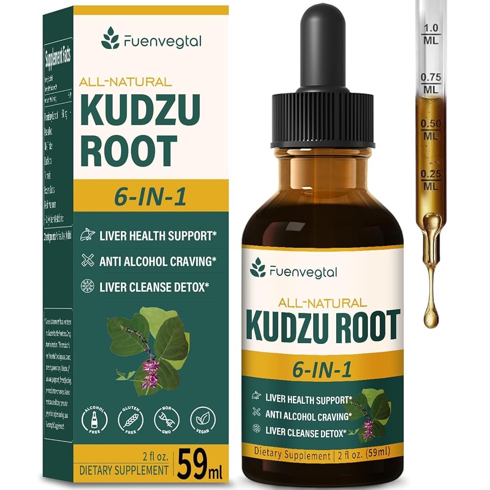 Fuenvegtal Herbal Drops Liver Support with Kudzu - 6 Fl Oz