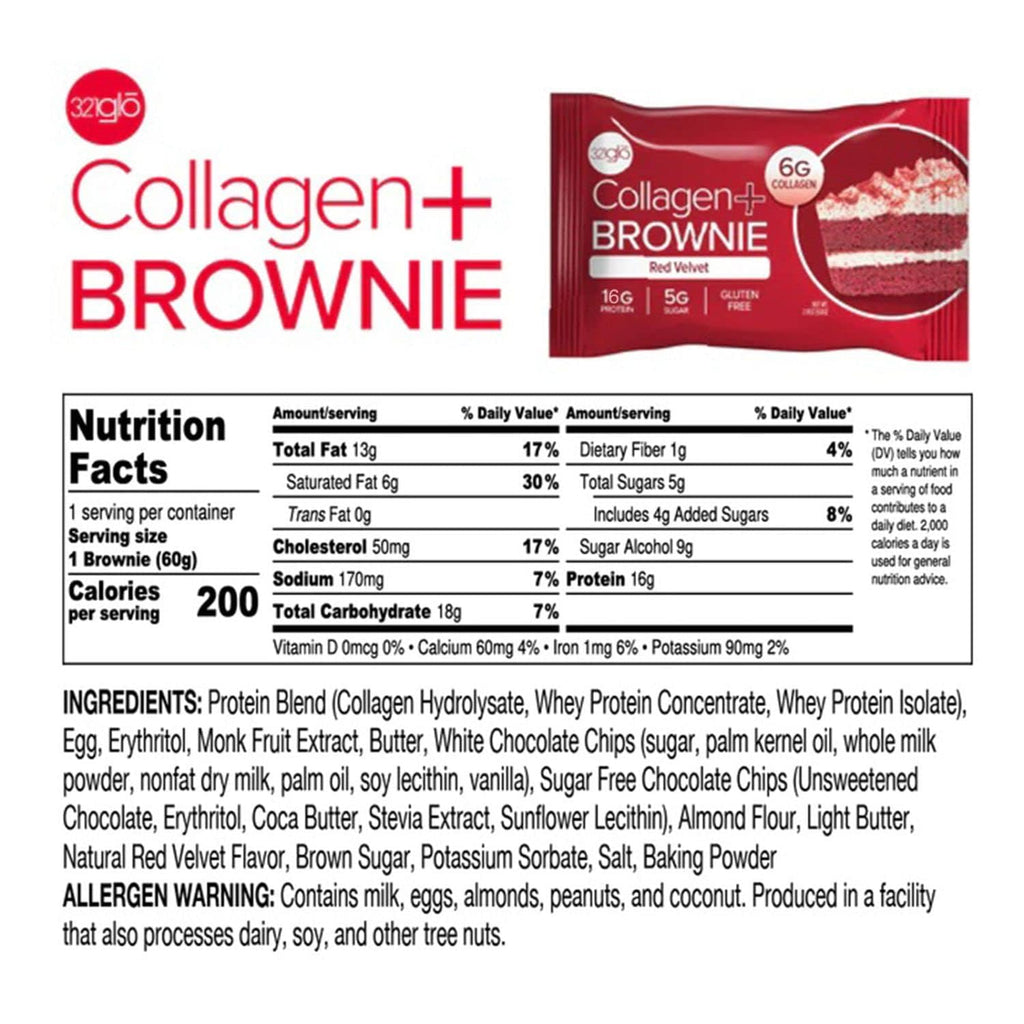 321glō 321glo Collagen Protein Brownie
