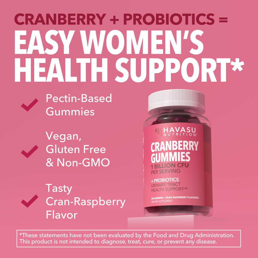 Havasu Nutrition Cranberry Probiotic Gummies Bladder Support - 60 Gummies - image 7