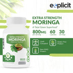 eXplicit Supplements Extra Strength Moringa Oleifera - 800mg - 60 Capsules - image 2