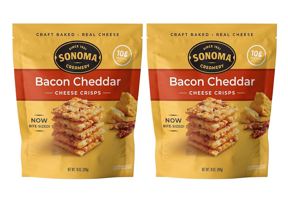 Sonoma Creamery Bacon Cheddar Cheese Crisps - 10 Oz (2 Count)