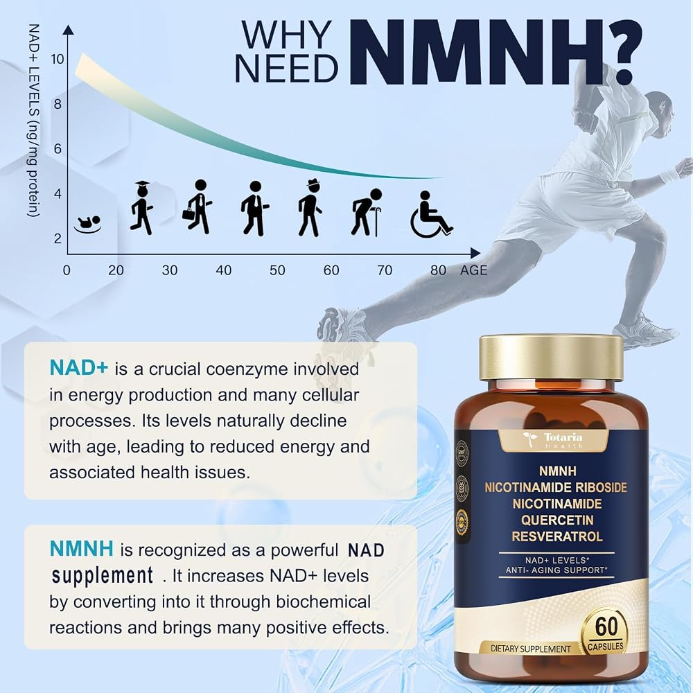 Totaria NMNH NAD+ Support with Resveratrol - 60 Capsules - image 3