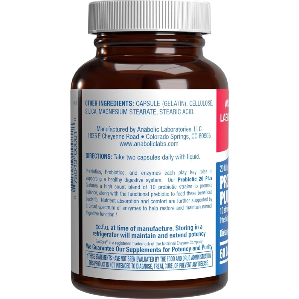 Anabolic Laboratories Digestive Enzymes with Probiotics - 60 Capsules - image 3