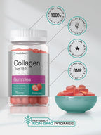 Horbäach Collagen Gummies Type 1 & 3 Strawberry - 70 Count - image 6