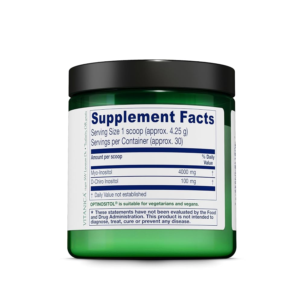 Vitanica Optinositol Myo-Inositol & D-Chiro Inositol Powder - 4.4 Oz - image 2