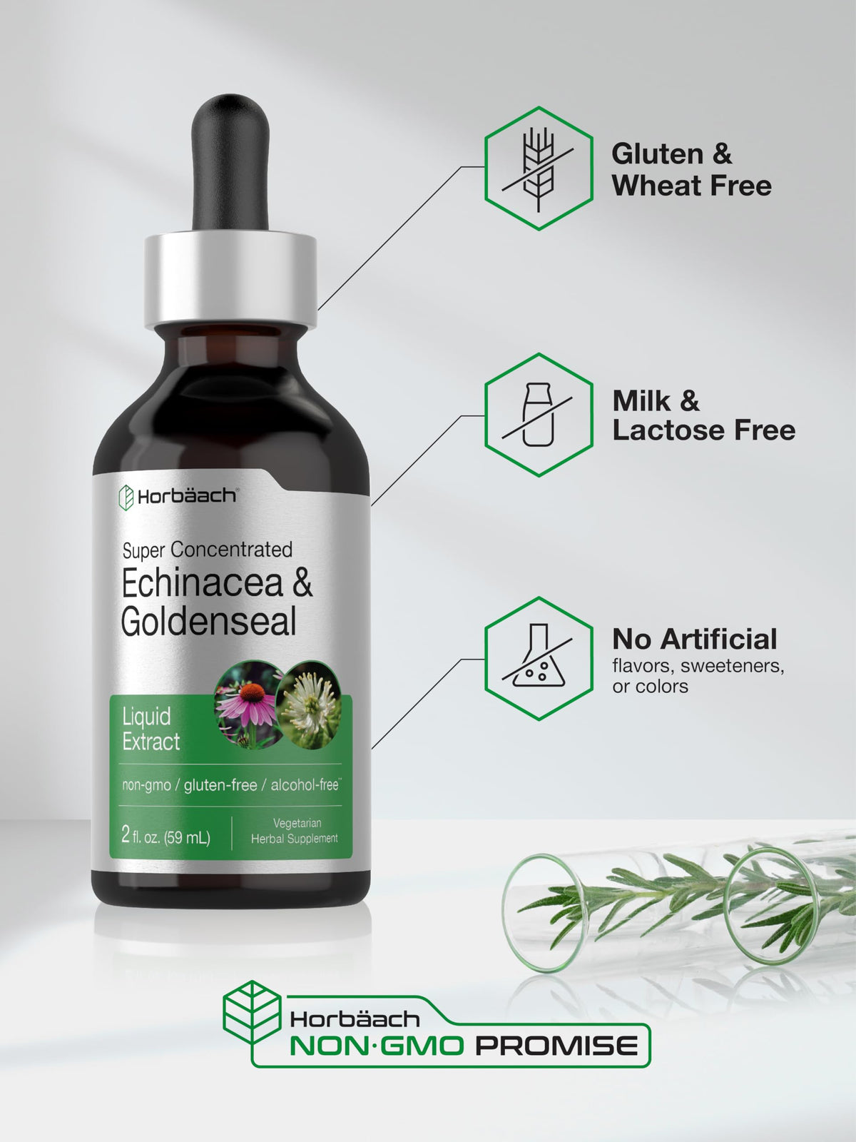 Horbäach Echinacea Goldenseal Liquid Tincture Drops - 2 fl oz - image 5