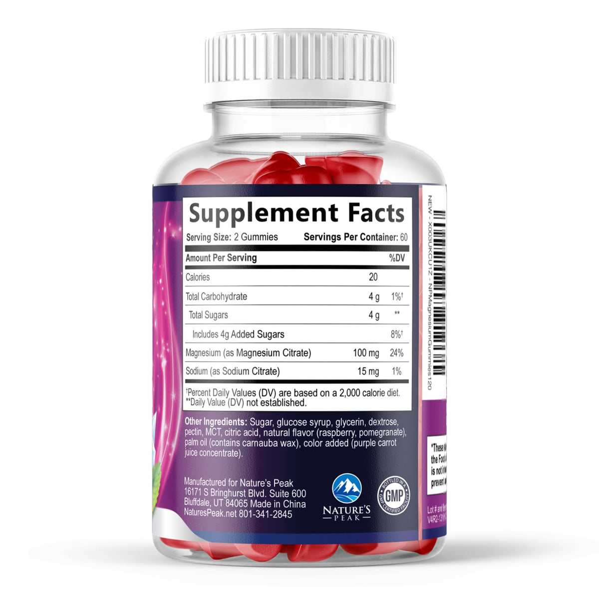Nature's Peak Magnesium Citrate Gummies - High Absorption Magnesium