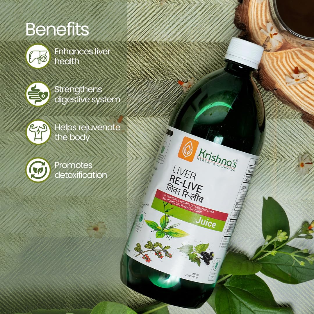 Krishna's Herbal & Ayurveda Liver Re-Live Juice - 1000 ml - image 3