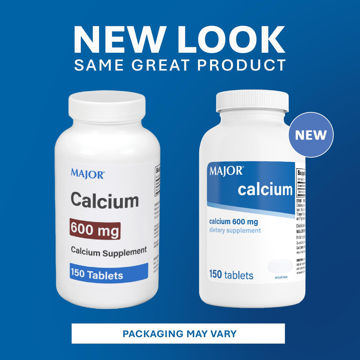 MAJOR Calcium 600mg Tablets - 150 Count - image 3