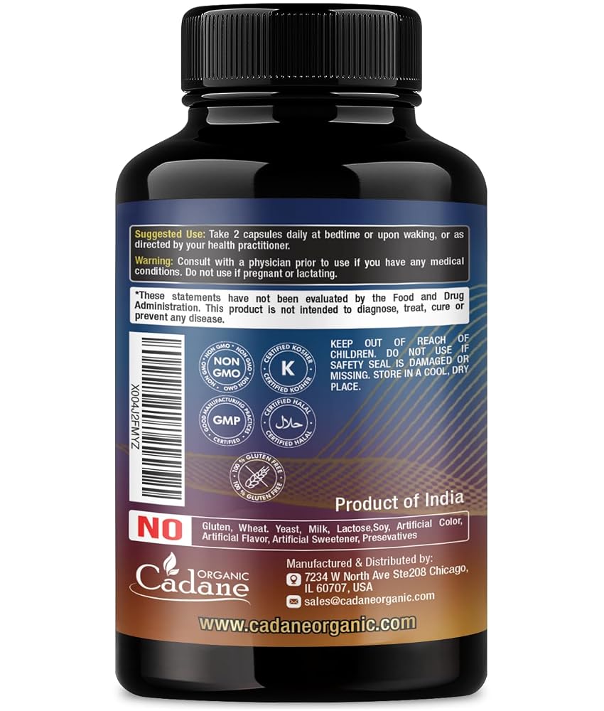 Organic Cadane Berberine Supplement - 150 Vegetarian Capsules - image 3