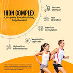 NutritiPure Iron Complex with Carbonyl Iron & B Vitamins - 60 Capsules - image 2