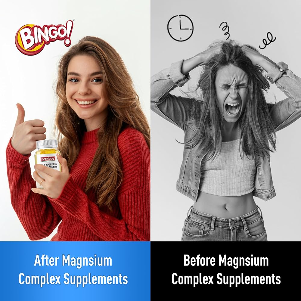 GREABBY Triple Magnesium Complex Gummies for Sleep - 60 Count - image 3
