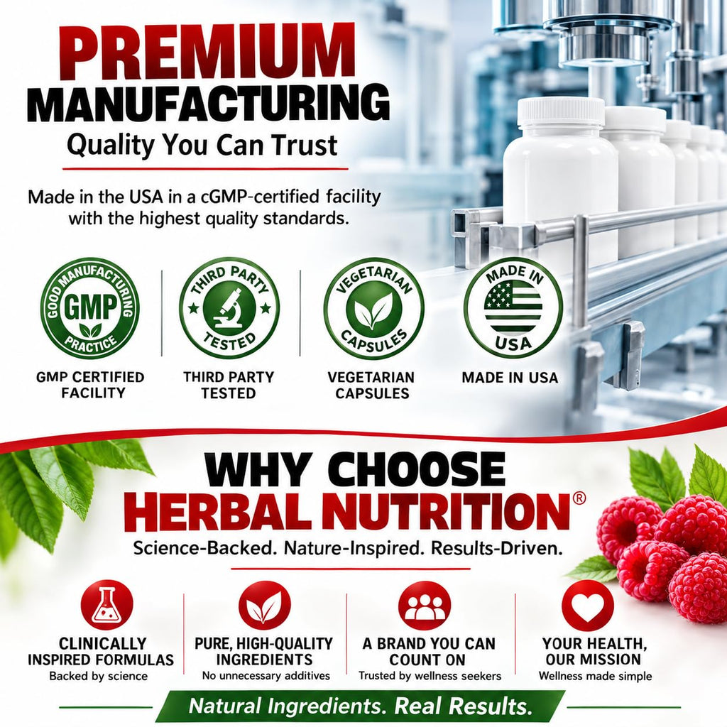 Herbal Nutrition Raspberry Ketones Complex Weight Management - 120 Capsules - image 8