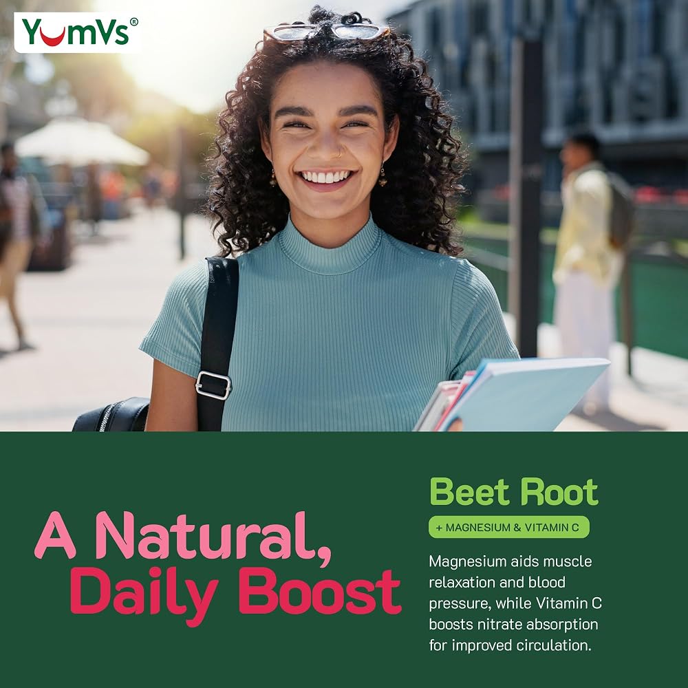 YUM-V'S Beet Root Gummies with Magnesium & Vitamin C - 60 Count - image 6