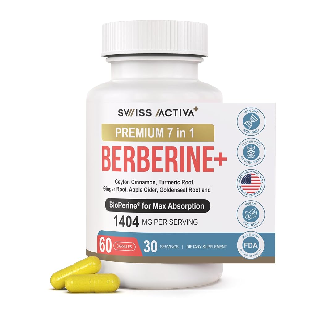 Swiss Activa+ Berberine 7-in-1 with Ceylon Cinnamon - 60 Capsules