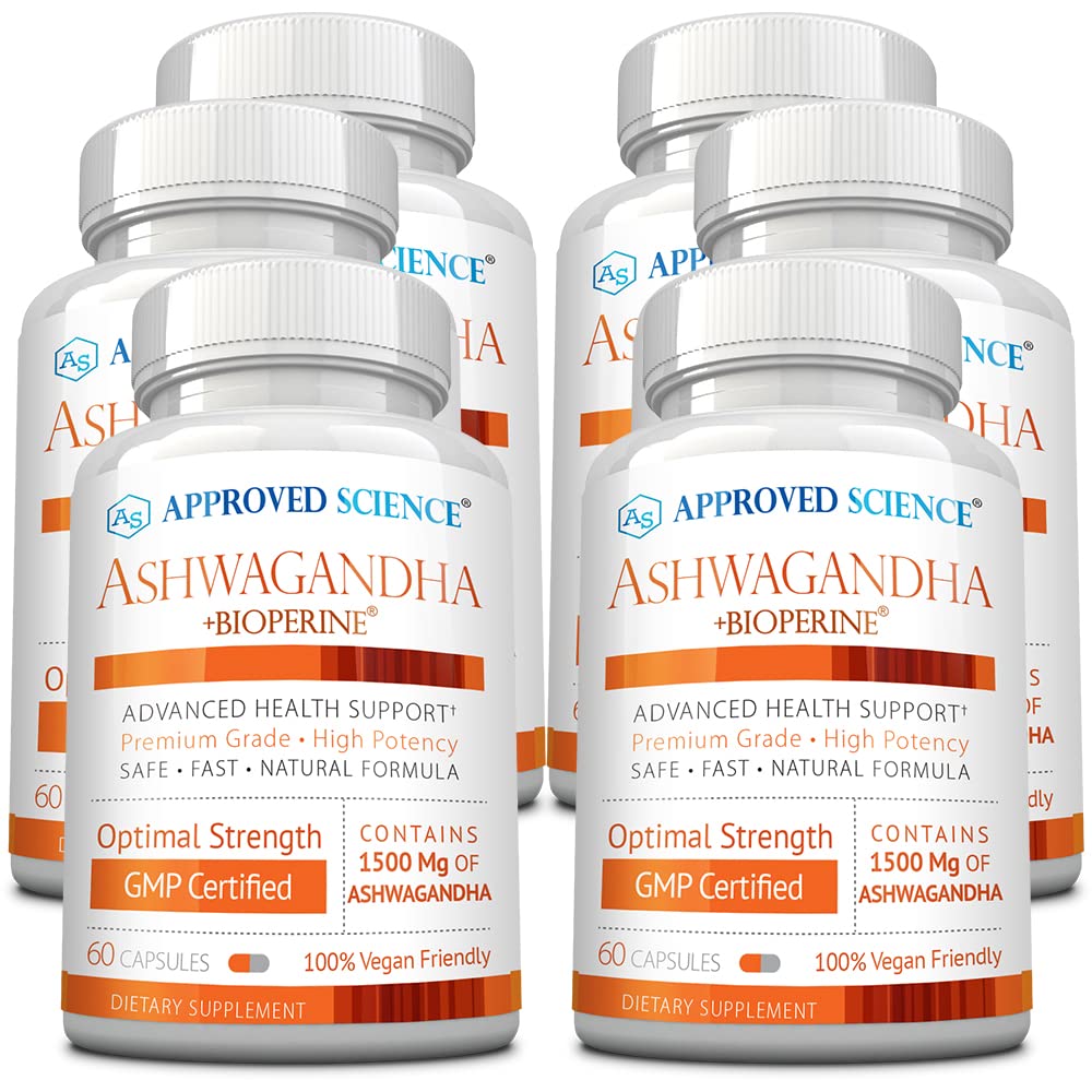 Approved Science Ashwagandha 1500mg with Bioperine® and Ginger