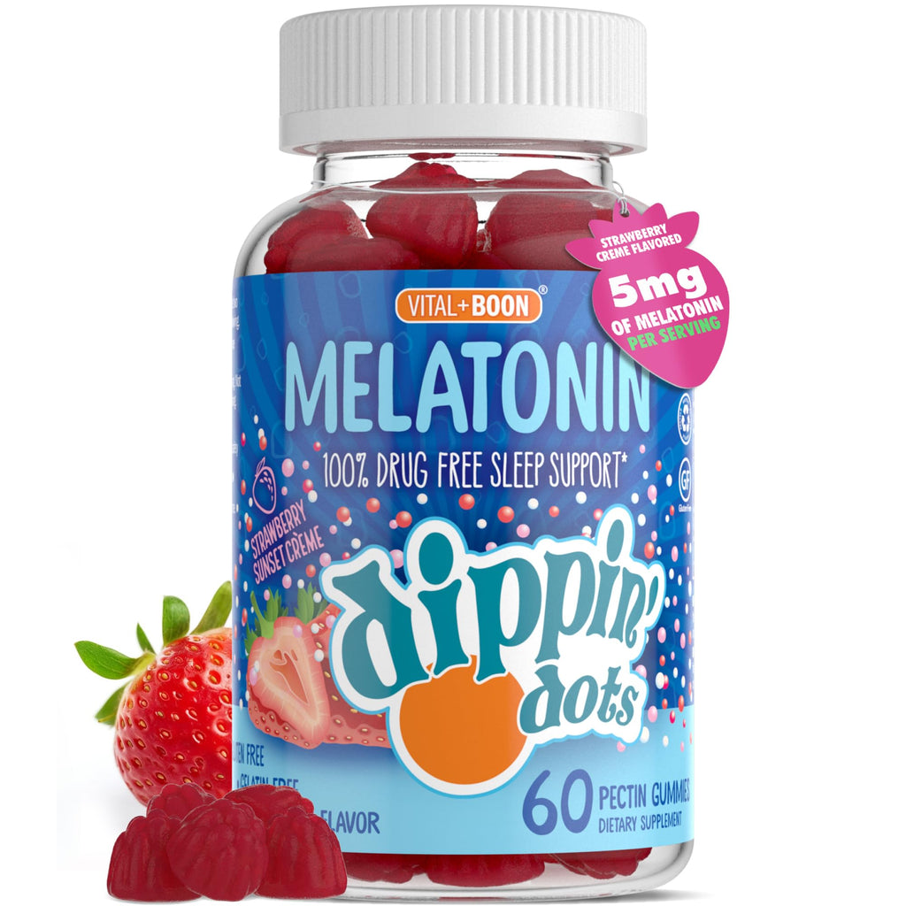 Vital+Boon Dippin' Dots Kids Melatonin Gummies Sleep Aid 2.5mg - 60 Count