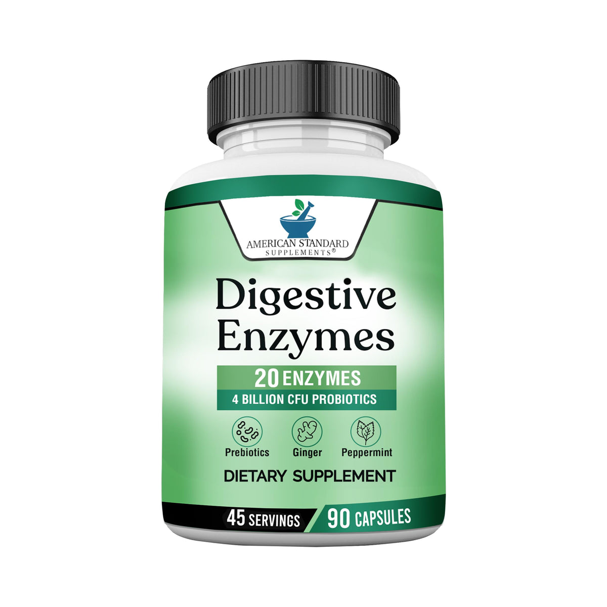 American Standard Supplements Digestive Enzymes Plus Probiotics - 90 Capsules