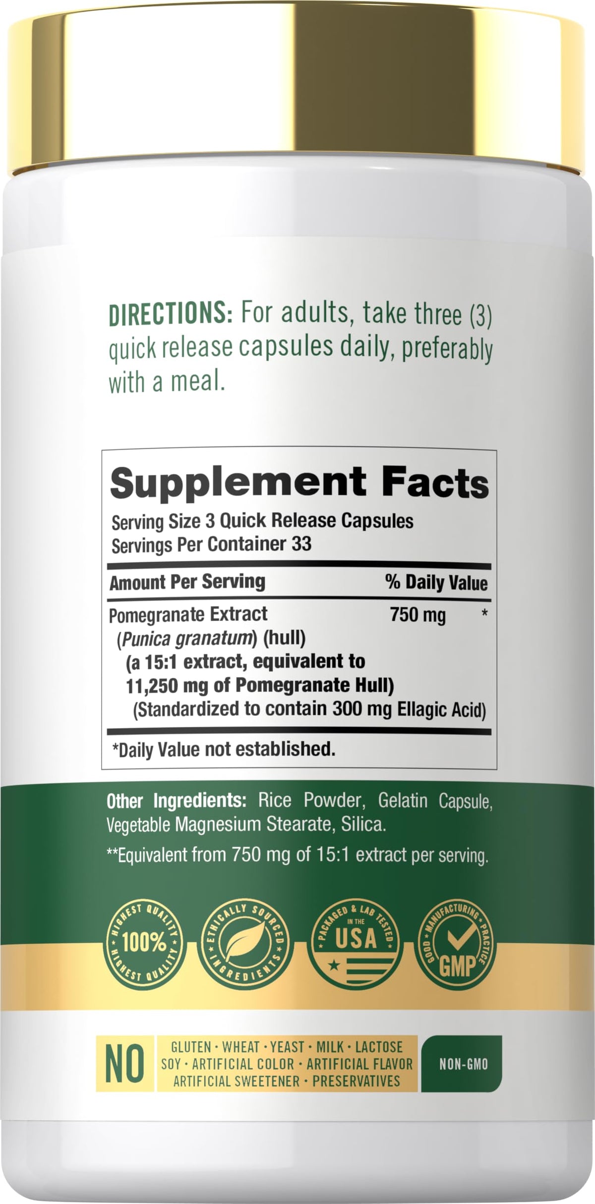 Carlyle Pomegranate Extract - 100 Capsules - image 2