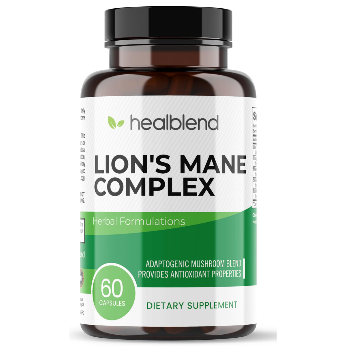 Healblend Mushroom Complex Extract with Lion's Mane - 60 Capsules