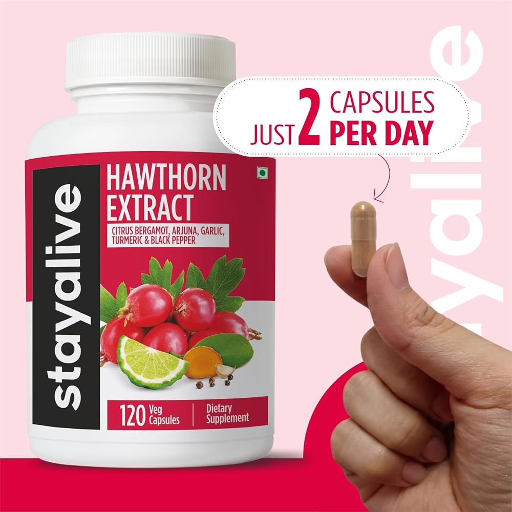 STAY ALIVE Hawthorn Berry 20:1 Extract Supplement - 120 Capsules - image 7