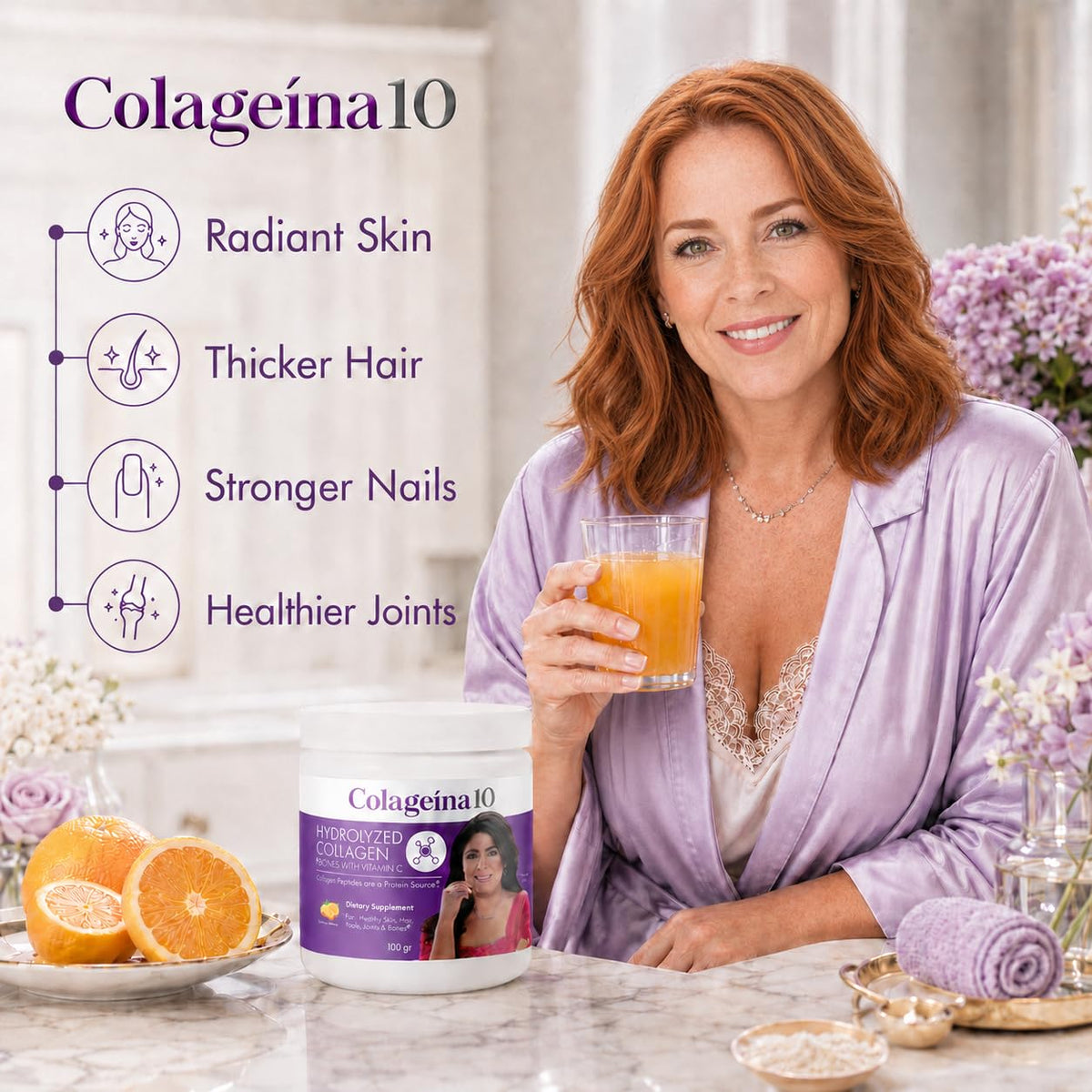 Colageina 10 Hydrolyzed Collagen Powder with Vitamin C - 3.5 Oz - image 5