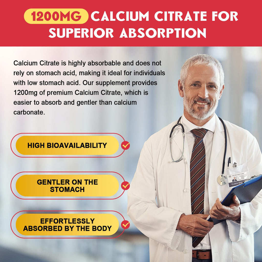 GORNVB Calcium Citrate Gummies 1200 mg - 60 Gummies - image 6