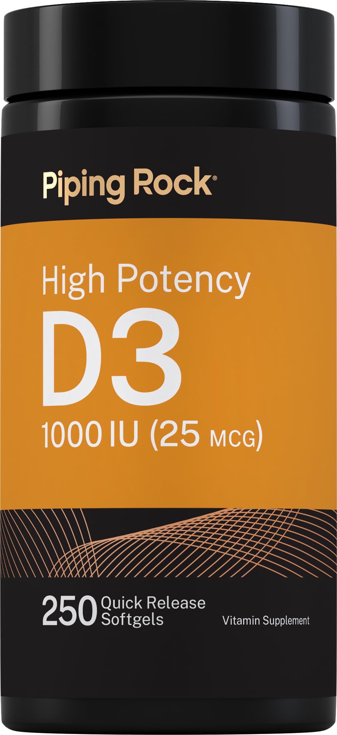 Piping Rock Vitamin D3 1000 IU - 250 Softgels