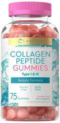 Carlyle Collagen Gummies Strawberry Flavor Beauty Supplement - 75 Count