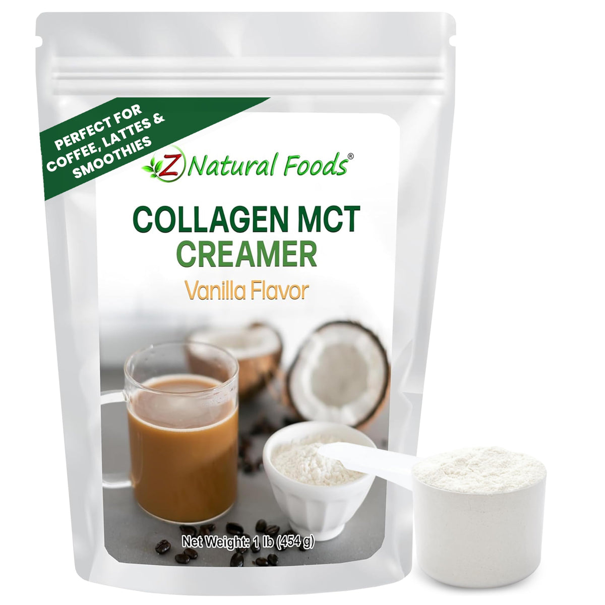 Z Natural Foods Collagen MCT Oil Creamer Powder - Keto & Paleo