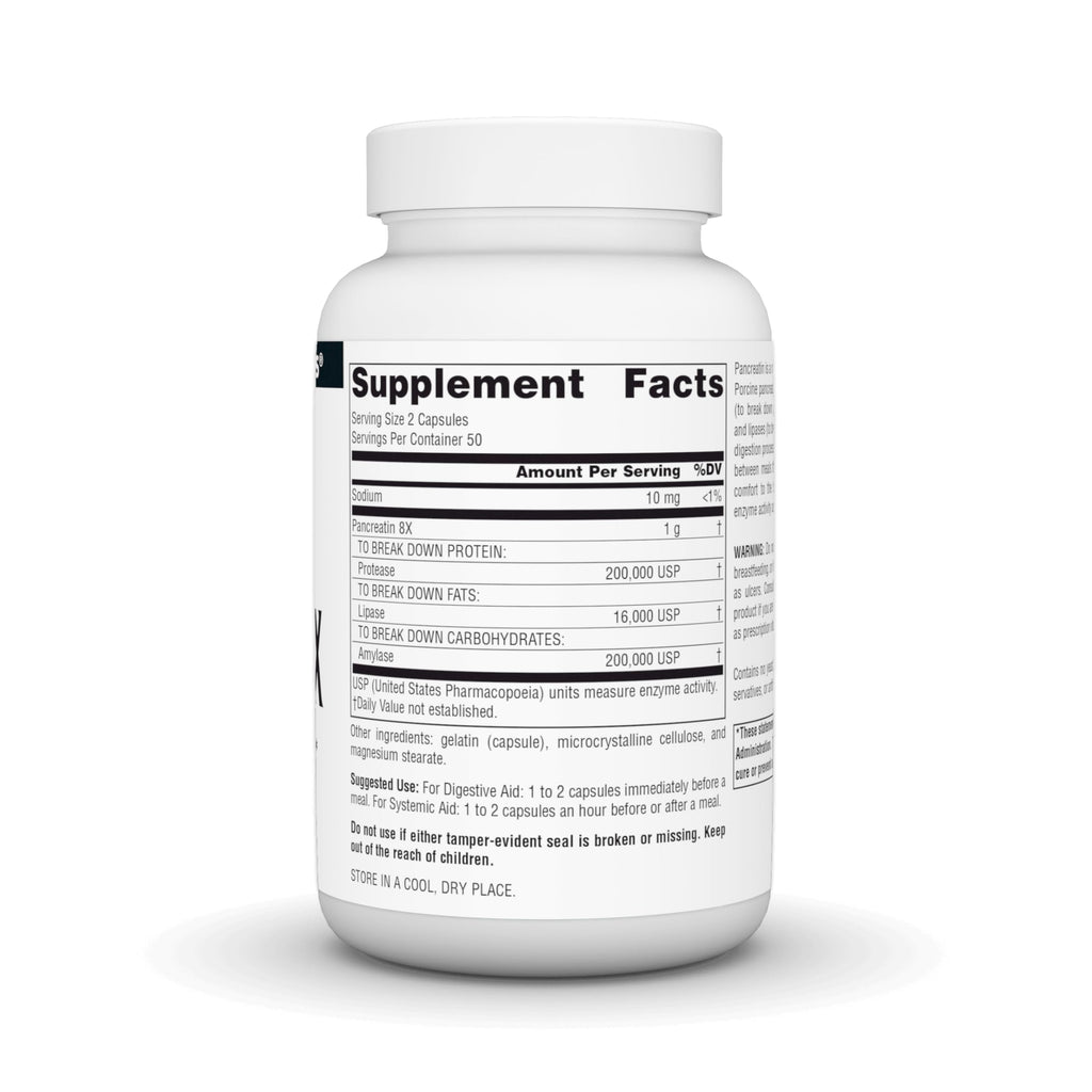 Source Naturals Pancreatin 8X 500 mg Digestive Enzymes - 100 Capsules - image 3