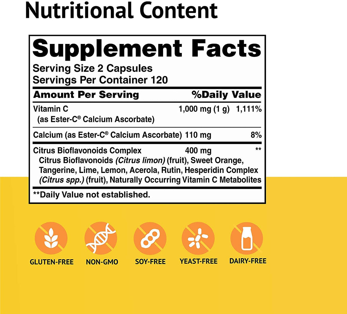 American Health Ester-C 500 mg with Citrus Bio - 480 Capsules - image 2