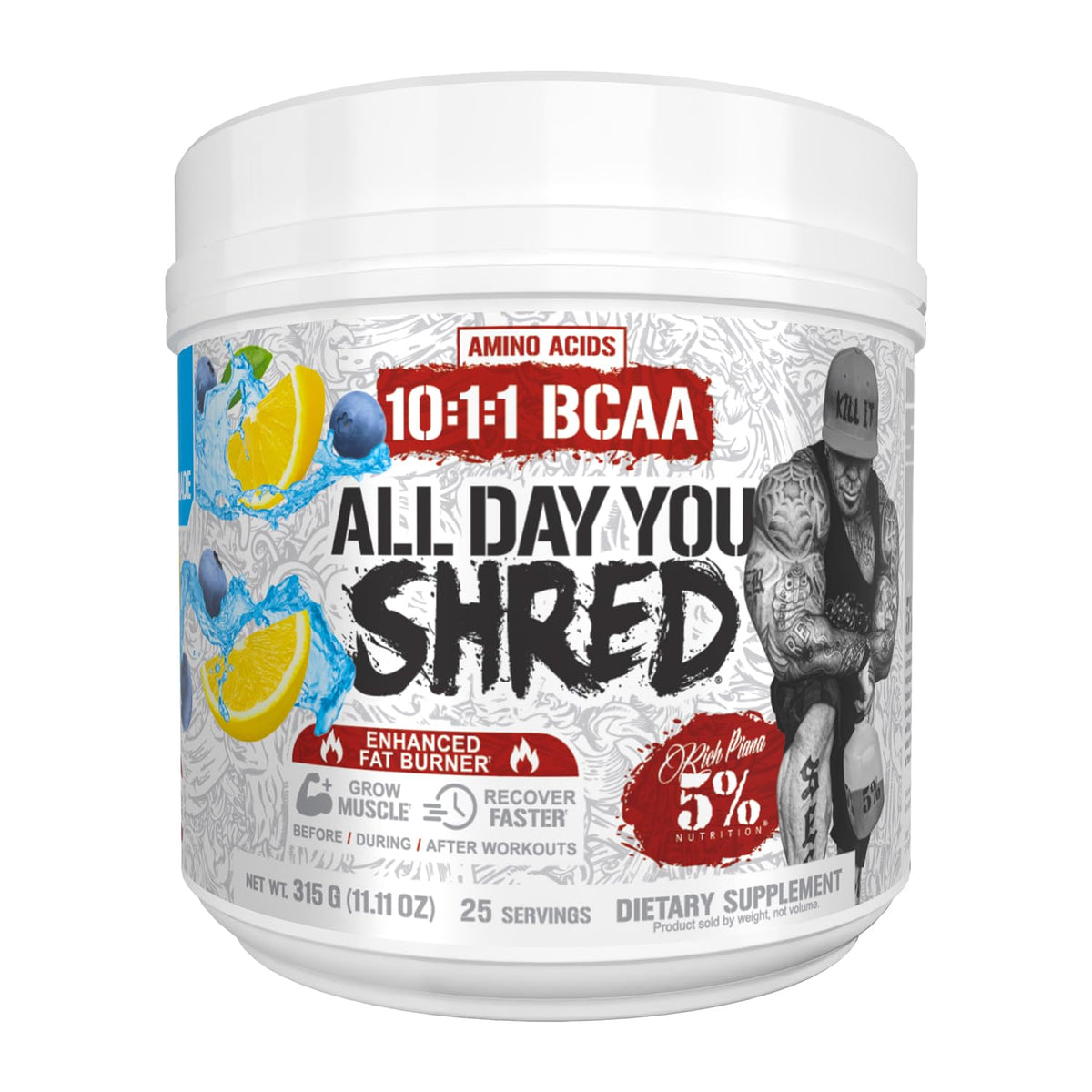 5% Nutrition AllDayYou Shred Fat Burner BCAA Powder - 9.9 oz